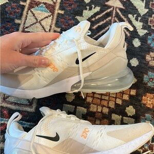 Nike AirMax 270 Women's White and Black Athletic Shoes